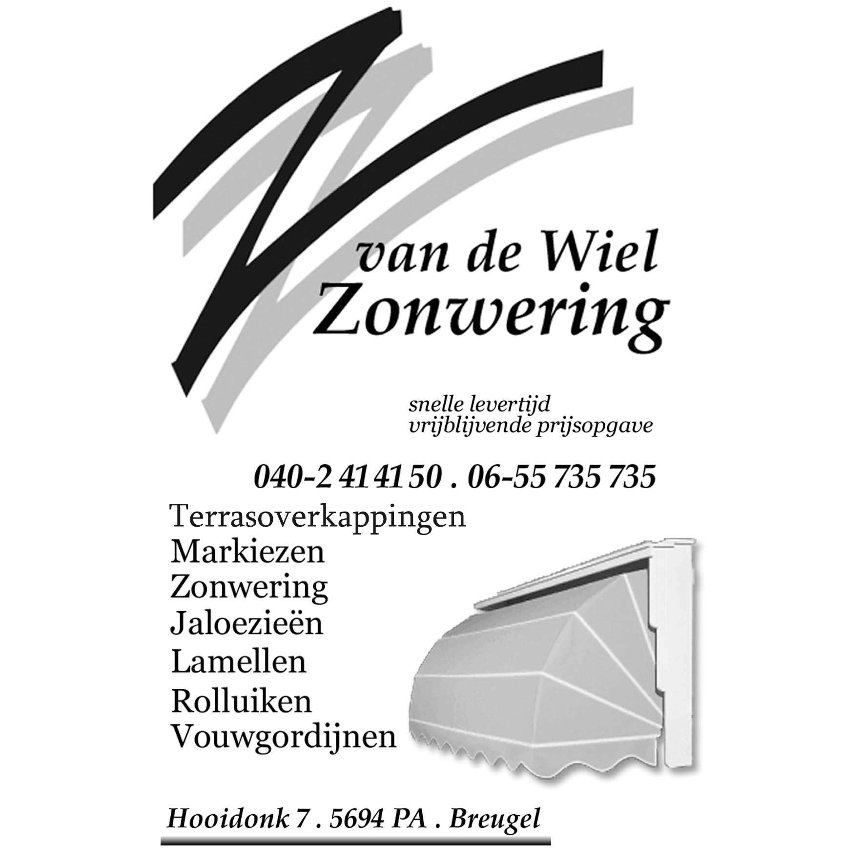 v.d. Wiel Zonwering Logo