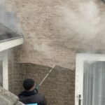 Gevel reiniging dmv stoomtechniek Spijkenisse Afbeelding 1