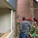 Dubbelglas renovatie 3de verdieping met kraan Afbeelding 1