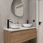 Stone Age BaseBeton aangebracht in de badkamer Afbeelding 1