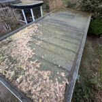 Schuurdak overlagen met een bitumen laag. Afbeelding 1